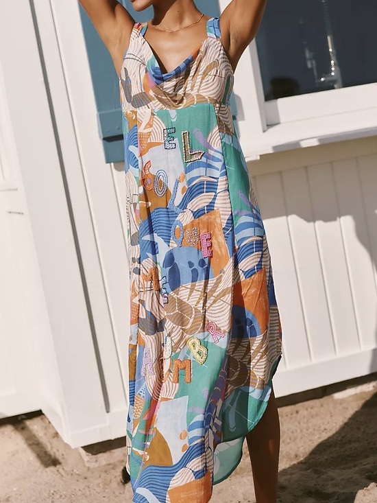 Celandine Dresses & Skirts - Anthropologie Celandine Beaded Market Stall Multi-Color Printed Maxi Dress